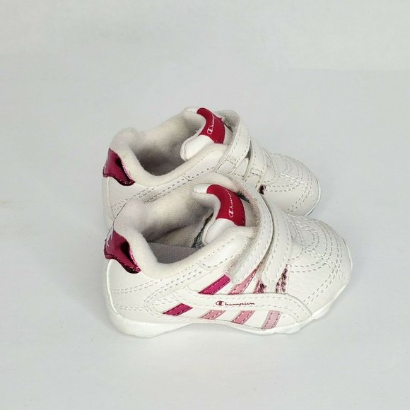 Champion Toddler Baby Girls White Pink Sneakers - Picture 4 of 6